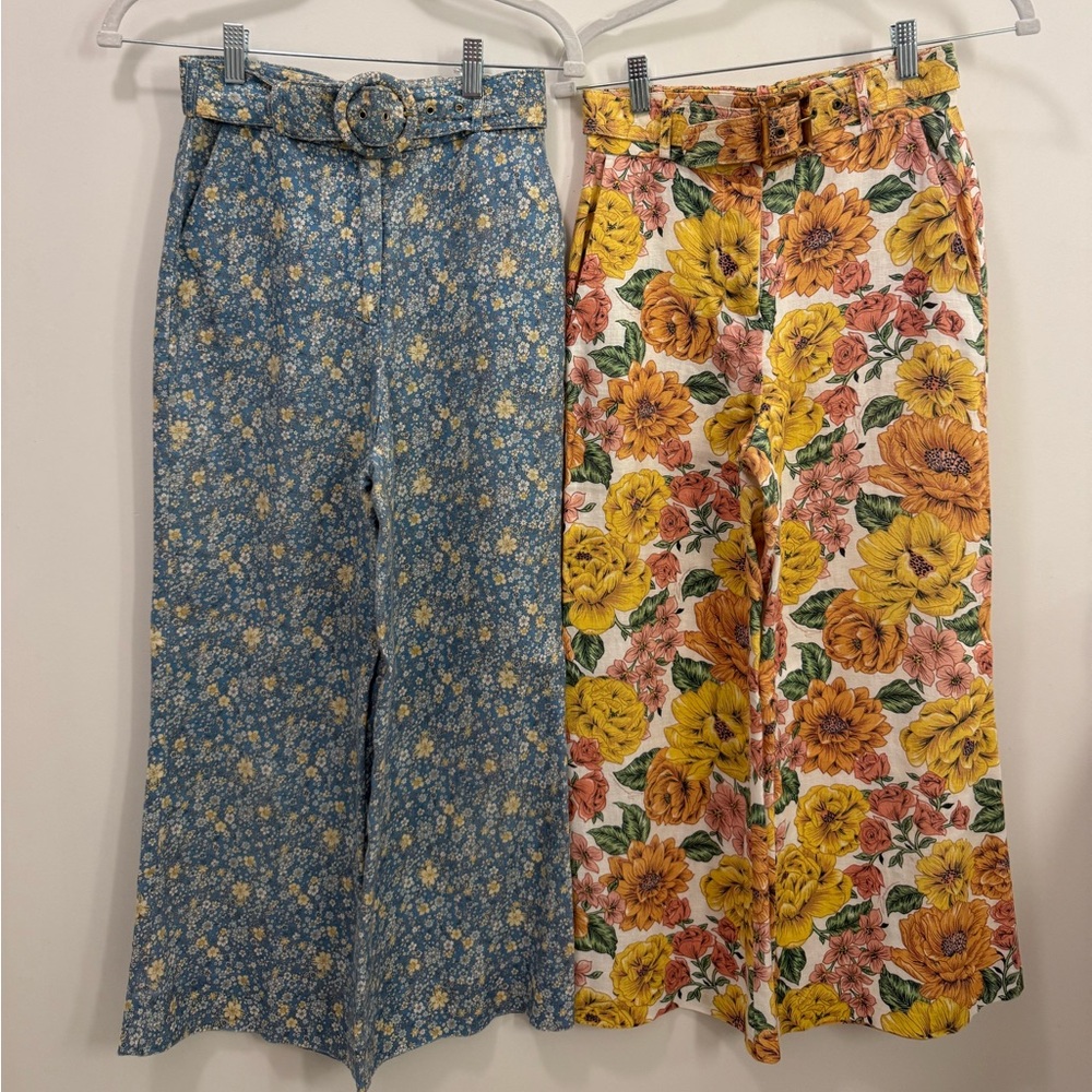 ZIMMERMAN OP CROP FLARE FLORAL PANTS
